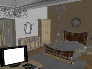 fashion concise single apartment 5101 3D 모델
