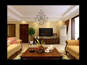 style simple and simple european living room 1707 3D Model