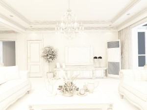 style simple and simple european living room 1707 3D Model
