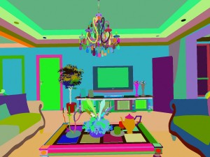 style simple and simple european living room 1707 3D Model