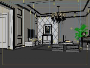 the style simple and simple europe type living room 1709 3D Model