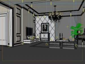 the style simple and simple europe type living room 1709 3D Model