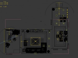 fashionable concise sitting room dining room balcony 1802 Modello 3D