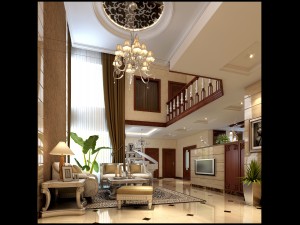 fashionable concise europe double living room 1728 3Dモデル