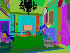 fashionable concise europe double living room 1728 3D Модель