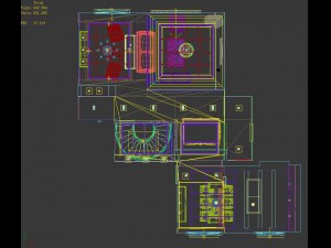 style concise european double living room restaurant 1753 Modelo 3D