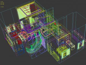 style concise european double living room restaurant 1753 3D Model