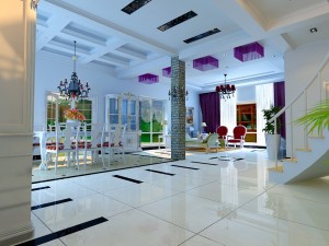 style concise european living room 1703 3D Model