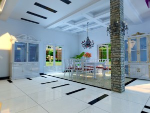 style concise european living room 1703 3D Model