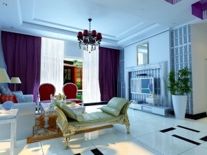 style concise european living room 1703 3D Model