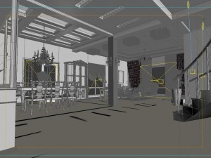 style concise european living room 1703 3D Model