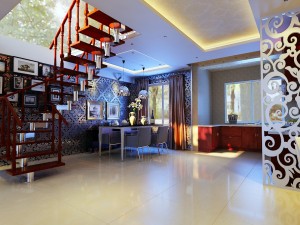 style concise european living room 1704 Model 3D