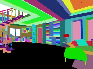 style concise european living room 1704 Model 3D