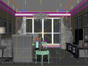 fashionable concise european living room 1713 Modelo 3D