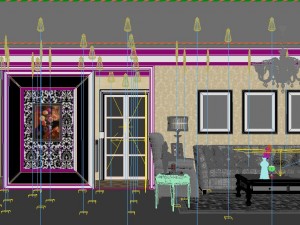 fashionable concise european living room 1713 Modelo 3D