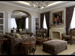 fashionable concise european living room 1713 Modelo 3D