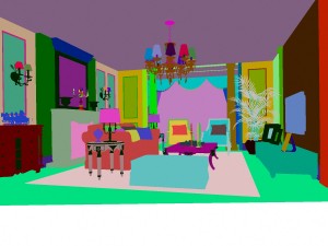 fashionable concise european living room 1716 3D 模型