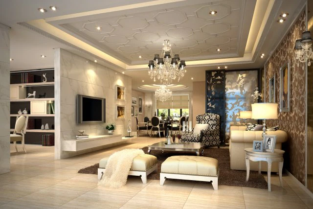 style concise european living room 1723 3D Model .c4d .max .obj .3ds .fbx .stl .blend 