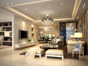 style concise european living room 1723 3D मॉडल