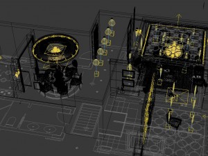 style concise european living room 1723 3D Модель