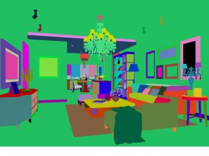 fashionable concise european living room 1724 3D-Modell