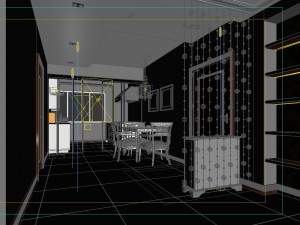 fashionable concise european living room 1740 3D Модель