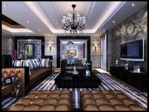 fashionable concise european living room 1762 3D Model