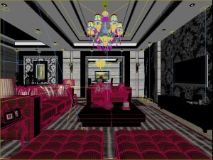 fashionable concise european living room 1762 3D Модель