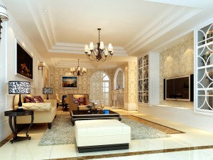 style concise european living room 1772 3D Model