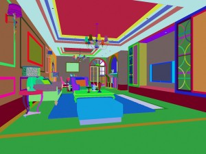 style concise european living room 1772 3D 모델