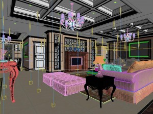 style concise european living room 1773 3D मॉडल