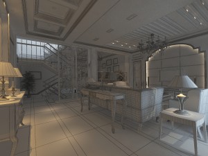 style concise european living room 1783 3Dモデル