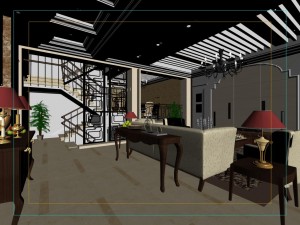 style concise european living room 1783 3Dモデル