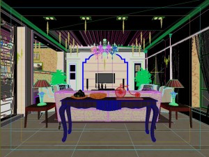 style concise european living room 1783 3Dモデル