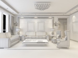 fashionable concise european living room 5102 3D 模型