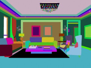 fashionable concise european living room 5102 3D 模型