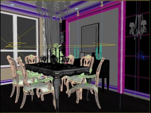 fashionable concise european living room 5102 3D 模型