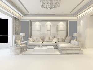 fashionable concise european living room 5103 3D 모델