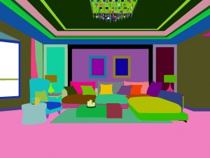 fashionable concise european living room 5103 3D 모델
