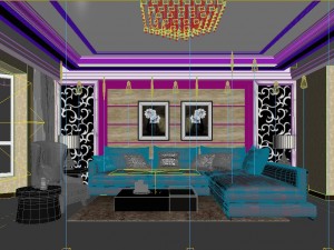 fashionable concise european living room 5103 3D 모델