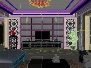 fashionable concise european living room 5103 3D Model