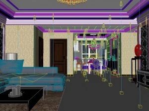 fashionable concise european living room 5103 3D Model