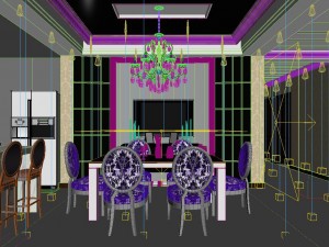fashionable concise european living room 5103 3D 모델