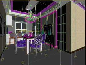 fashionable concise european living room 5103 3D 모델