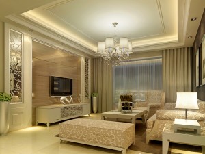 fashionable concise european living room 5129 3D Модель