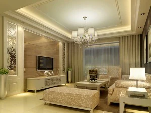 fashionable concise european living room 5129 3D Model