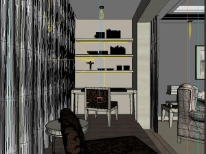 fashionable concise european living room 5129 3D Модель