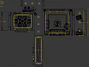fashionable concise european living room 5129 3D Модель