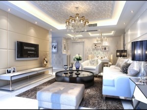 style concise european living room 5153 3D Model