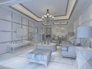 style concise european living room 5153 Modelo 3D